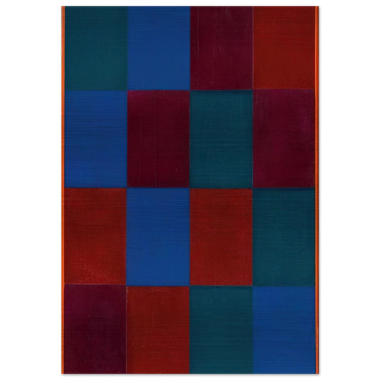 Four Equal Groups of Four - 1970 - Max Bill Brushed Aluminum Print - 70x100 cm / 28x40 inches | Max Bill Aluminum Print | Max Bill Prints