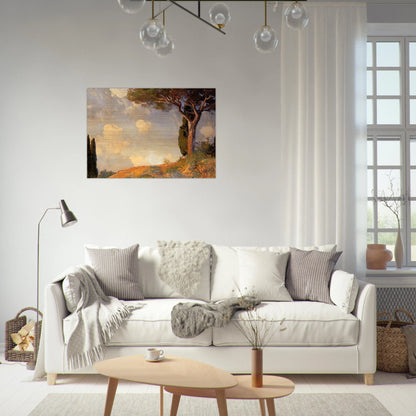 A Landscape Study at San Vigilio, Lake of Garda - John Singer Sargent Brushed Aluminum Print - 70x100 cm / 28x40 inches | John Singer Sargent Aluminum Print | John Singer Sargent Prints