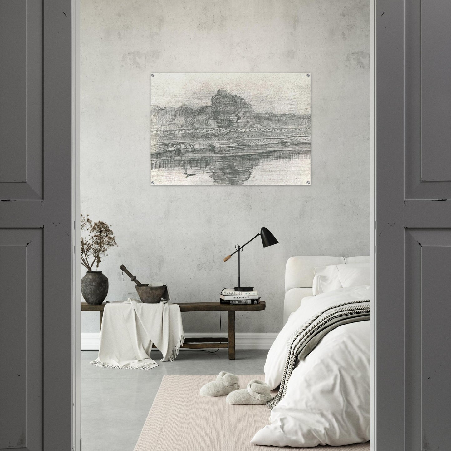 Landscape with the Oise - Vincent van Gogh Acrylic Print - 70x100 cm / 28x40″ inches