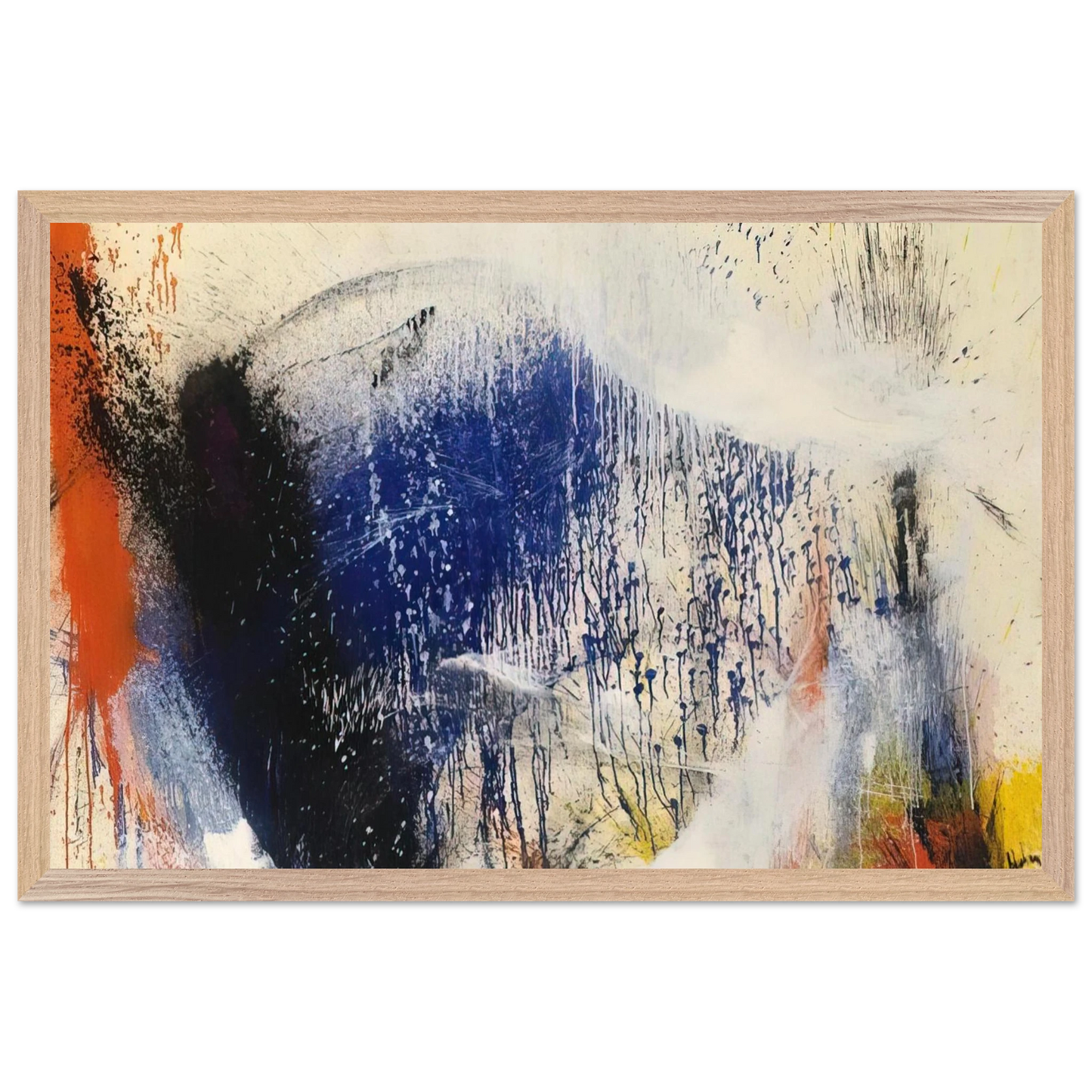 Helen Frankenthaler - Untitled - 1960 Wall art - 45x60 cm / 18x24 inches - Premium Wooden Framed Poster With Fine Art Paper - Wood frame