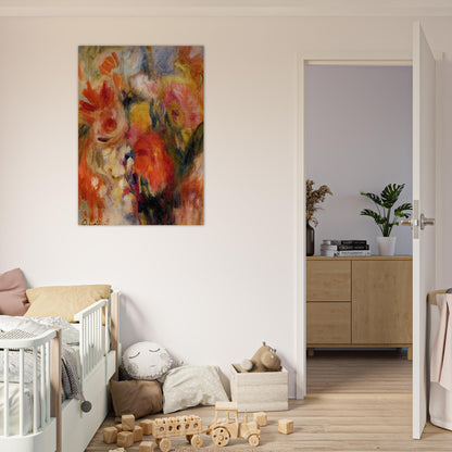 Flower Study - Pierre-Auguste Renoir Brushed Aluminum Print - 70x100 cm / 28x40 inches | Pierre-Auguste Renoir Aluminum Print | Pierre-Auguste Renoir Prints