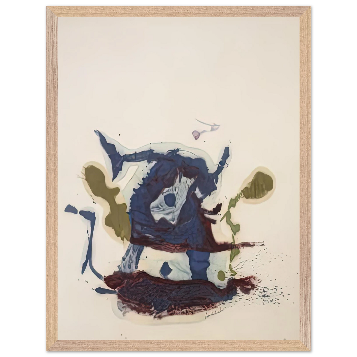 Helen Frankenthaler - Vessel, 1961- Wall Art - 30x40 cm / 12x16 inches - Premium Wooden Framed Poster With Fine Art Paper - Black frame