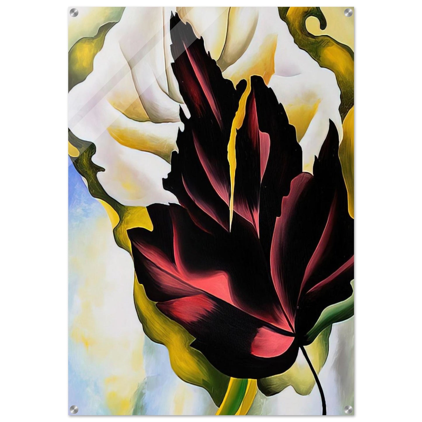 Pattern Leaves - Georgia O'Keeffe Acrylic Print - 70x100 cm / 28x40″ inches | Georgia O'Keeffe Wall Art | Georgia O'Keeffe Prints