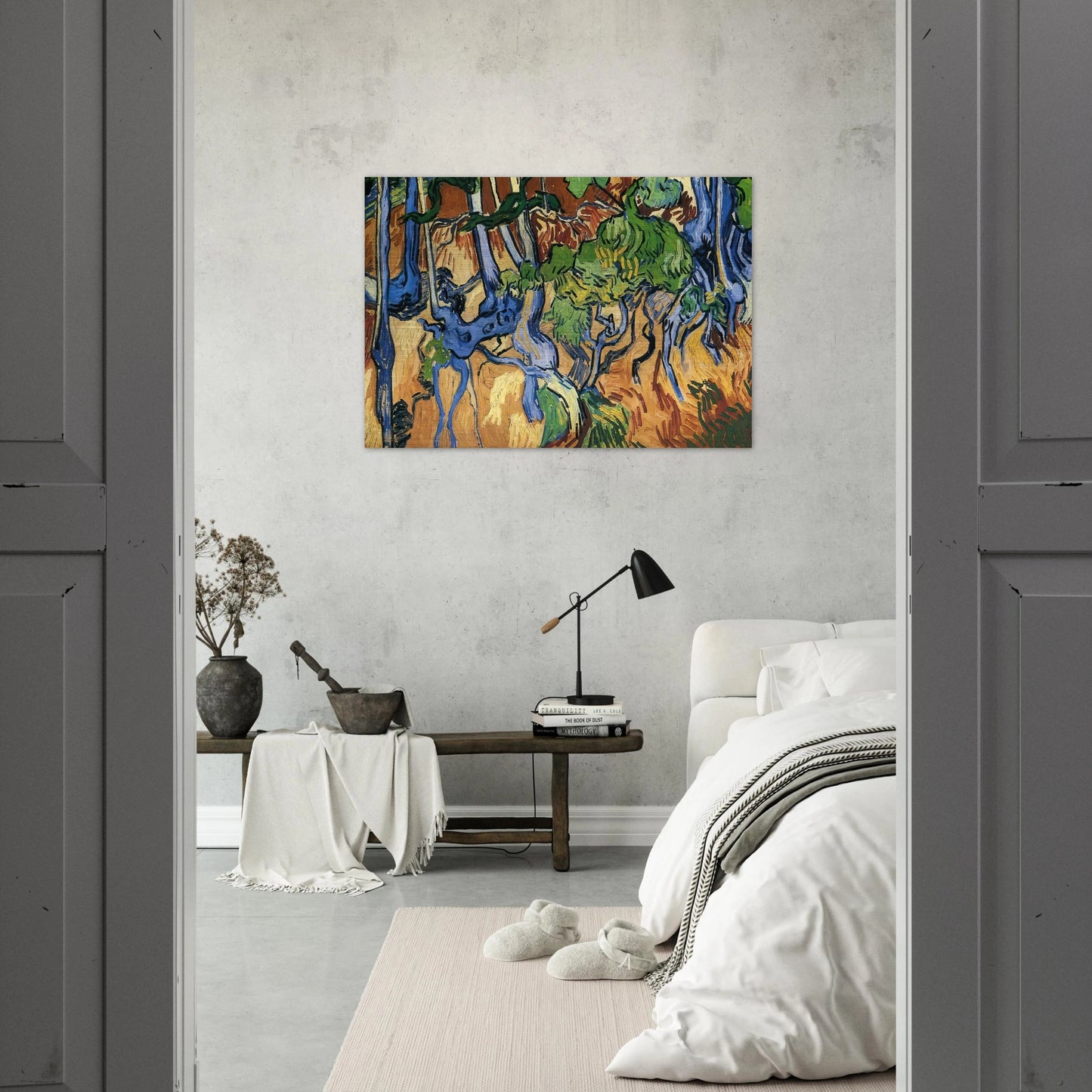 Tree roots - Vincent van Gogh Brushed Aluminum Print - 70x100 cm / 28x40 inches | Vincent van Gogh Aluminum Print | Vincent van Gogh Prints