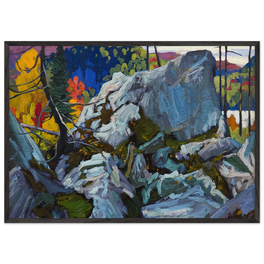 Autumn Batchewana - 1918 - Lawren Harris Framed Art Print – Black Wooden Frame - Default Title - -Framed Art Print