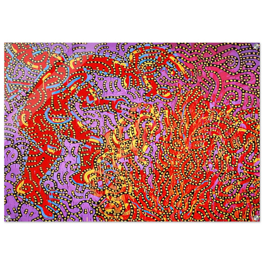 MOSES AND THE BURNING BUSH 1985 - Keith Haring Acrylic Print - 70x100 cm / 28x40″ inches