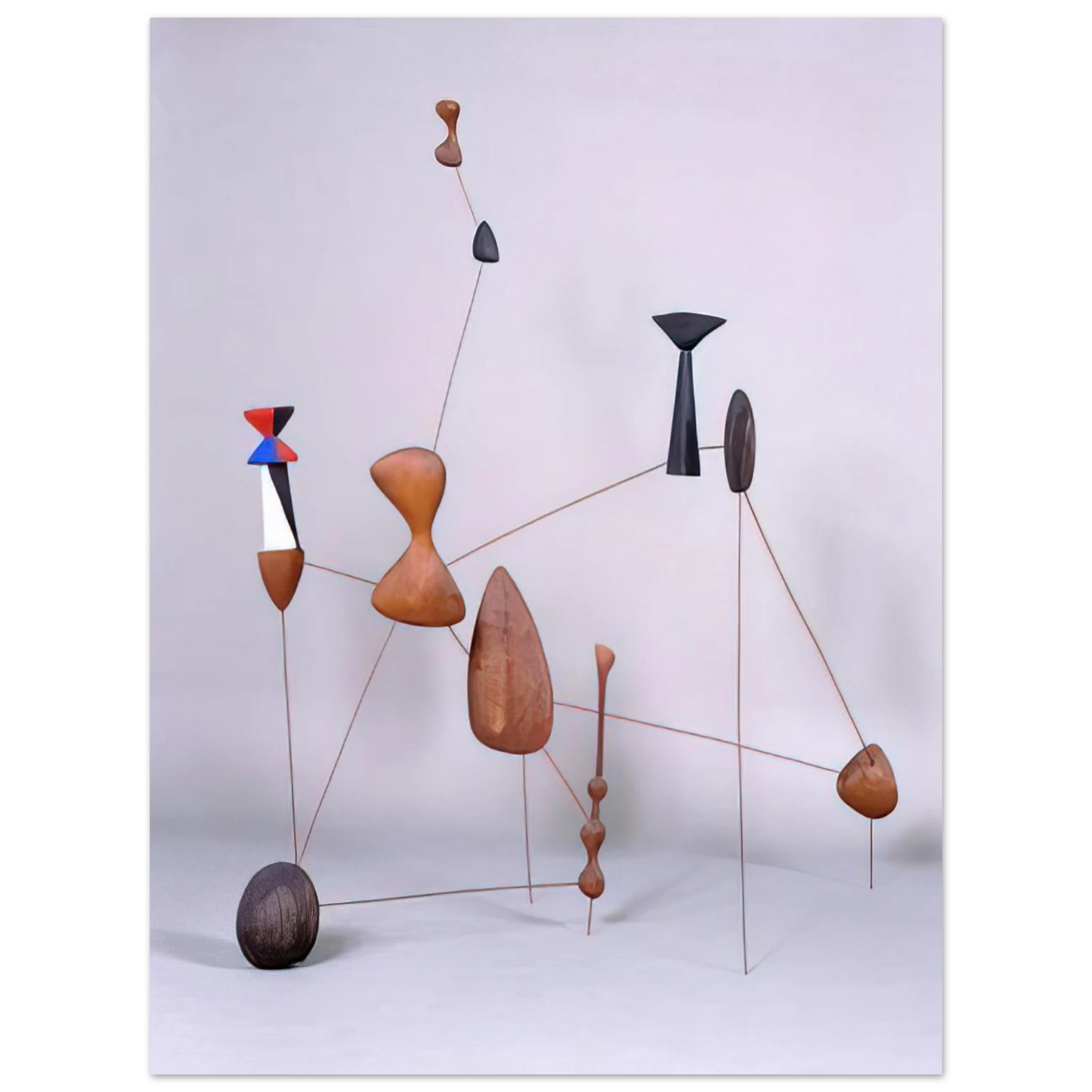 Alexander Calder - VERTICAL CONSTELLATION WITH BOMB 1943 Fine Art Poster - 13x18 cm / 5x7 inches