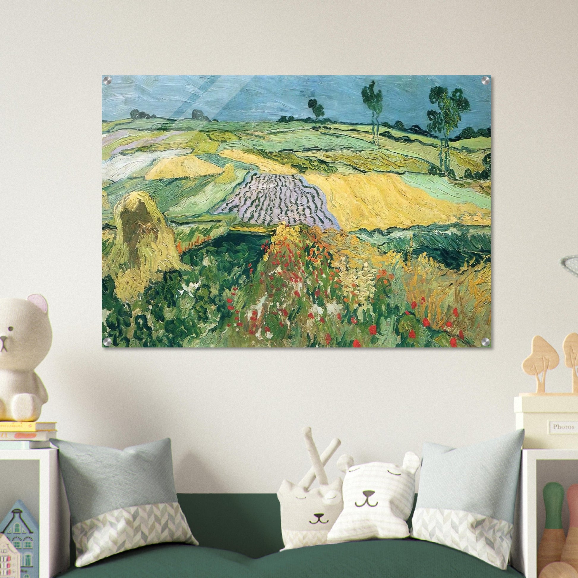 Wheatfields - Vincent van Gogh Acrylic Print - 70x100 cm / 28x40″ inches