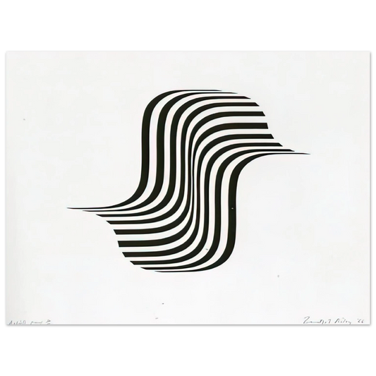 Bridget Riley - UNTITLED WINGED CURVE 1966 Fine Art Poster - Default Title
