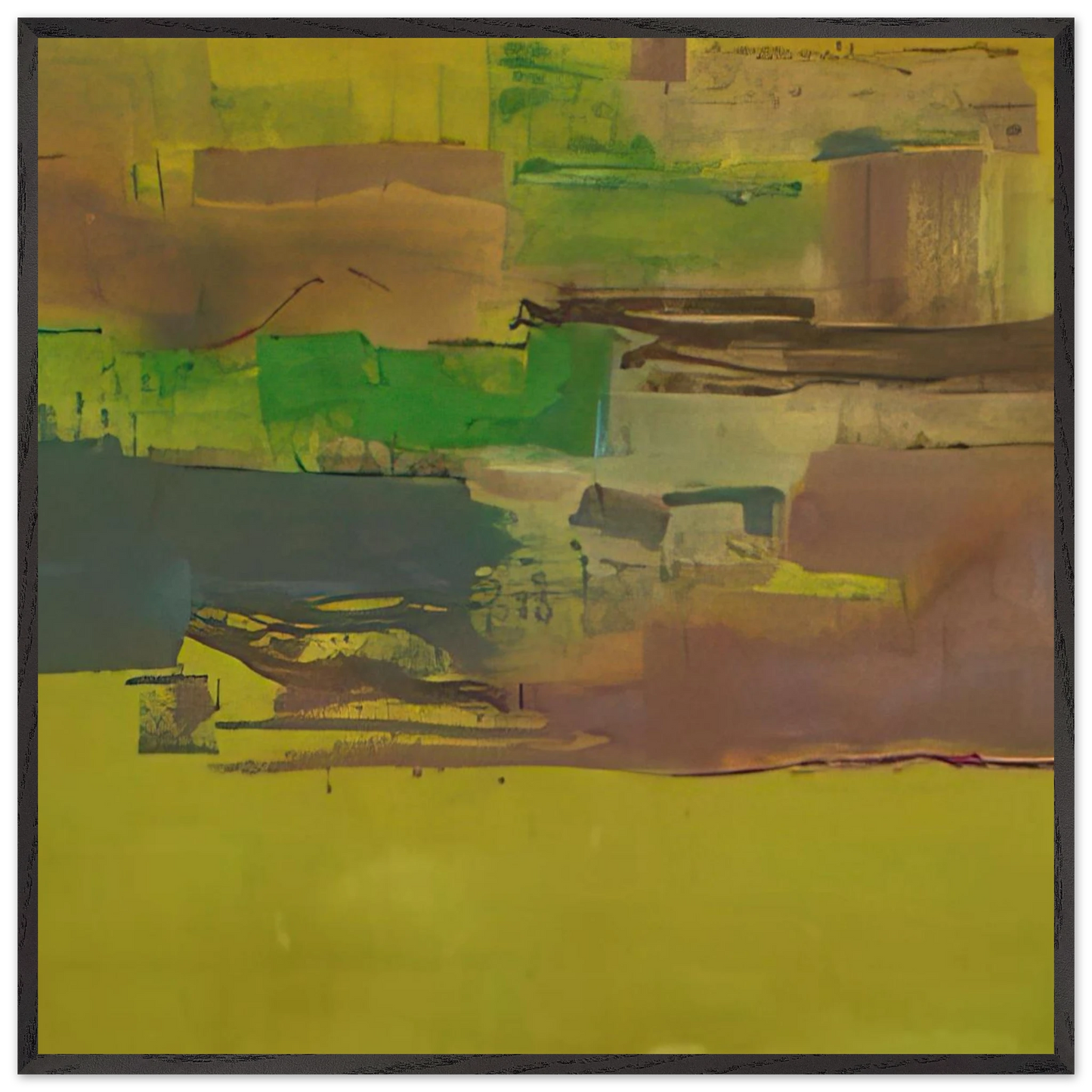Helen Frankenthaler - August Deep - 1978 Wall art - 60x80 cm / 24x32 inches - Premium Wooden Framed Poster With Fine Art Paper - White frame