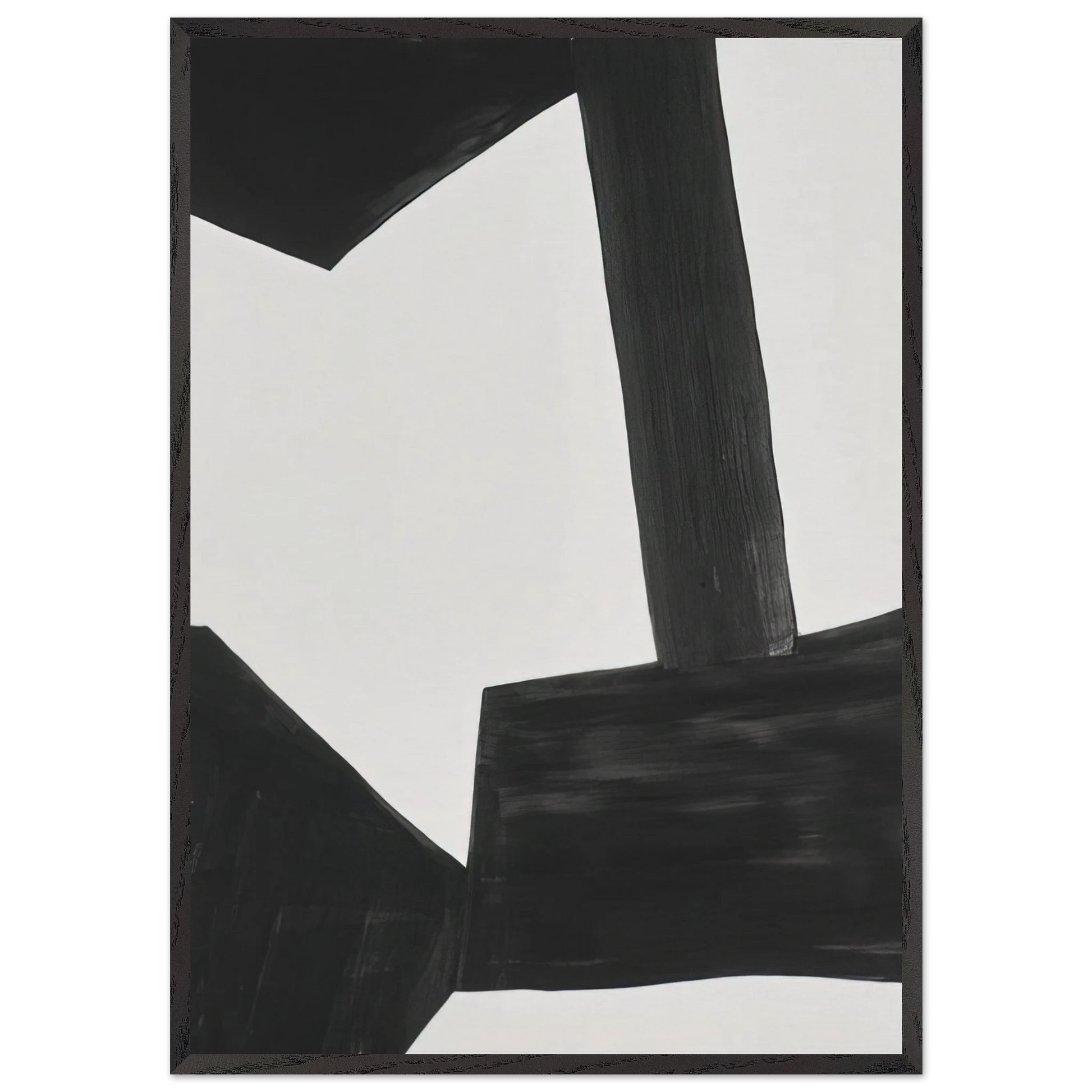 Black and White Form - 1962 - Doug Ohlson Framed Art Print – Black Wooden Frame - Default Title - -Framed Art Print