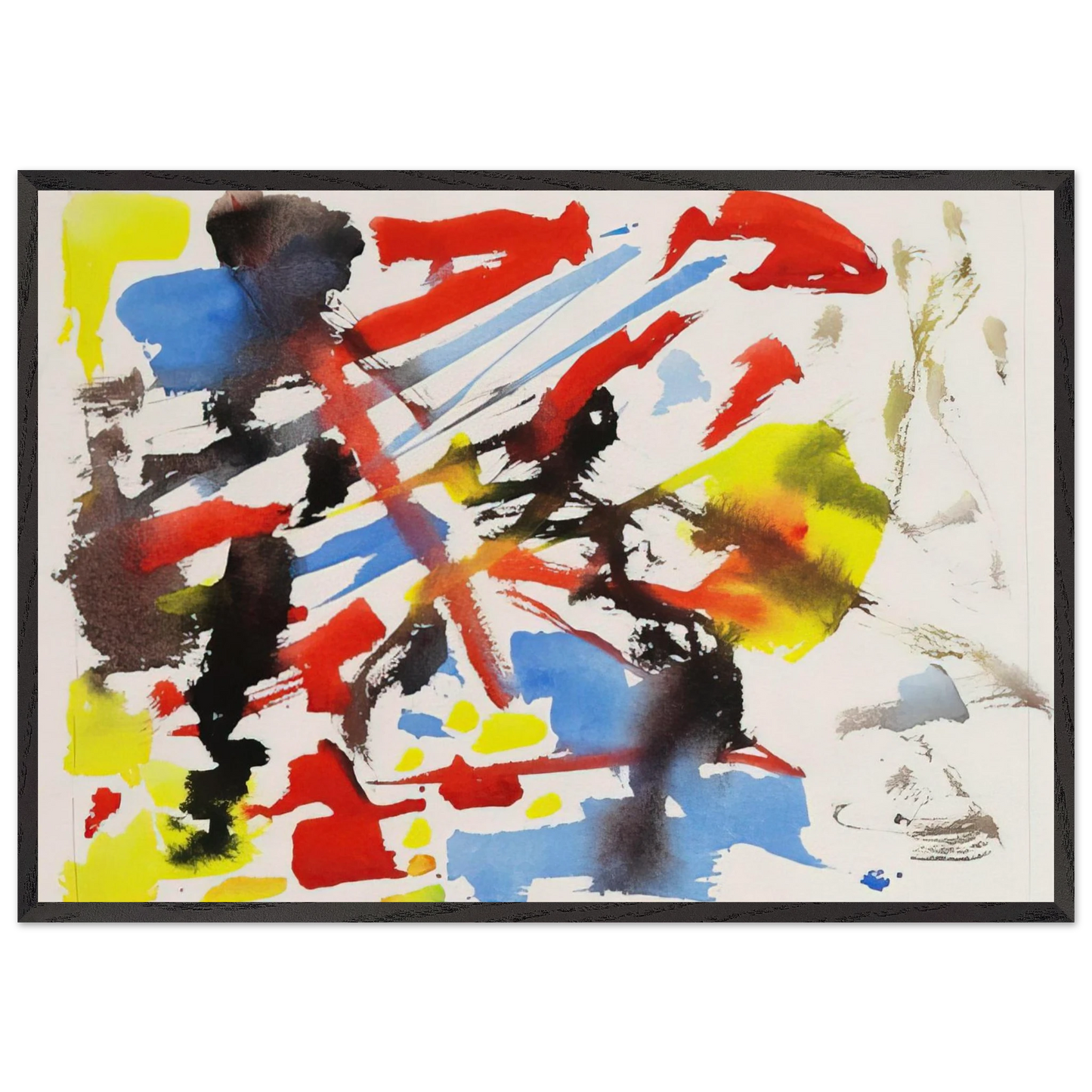 Farbspiele - 1952 - Ernst Wilhelm Nay Framed Art Print – Black Wooden Frame - Default Title - -Framed Art Print