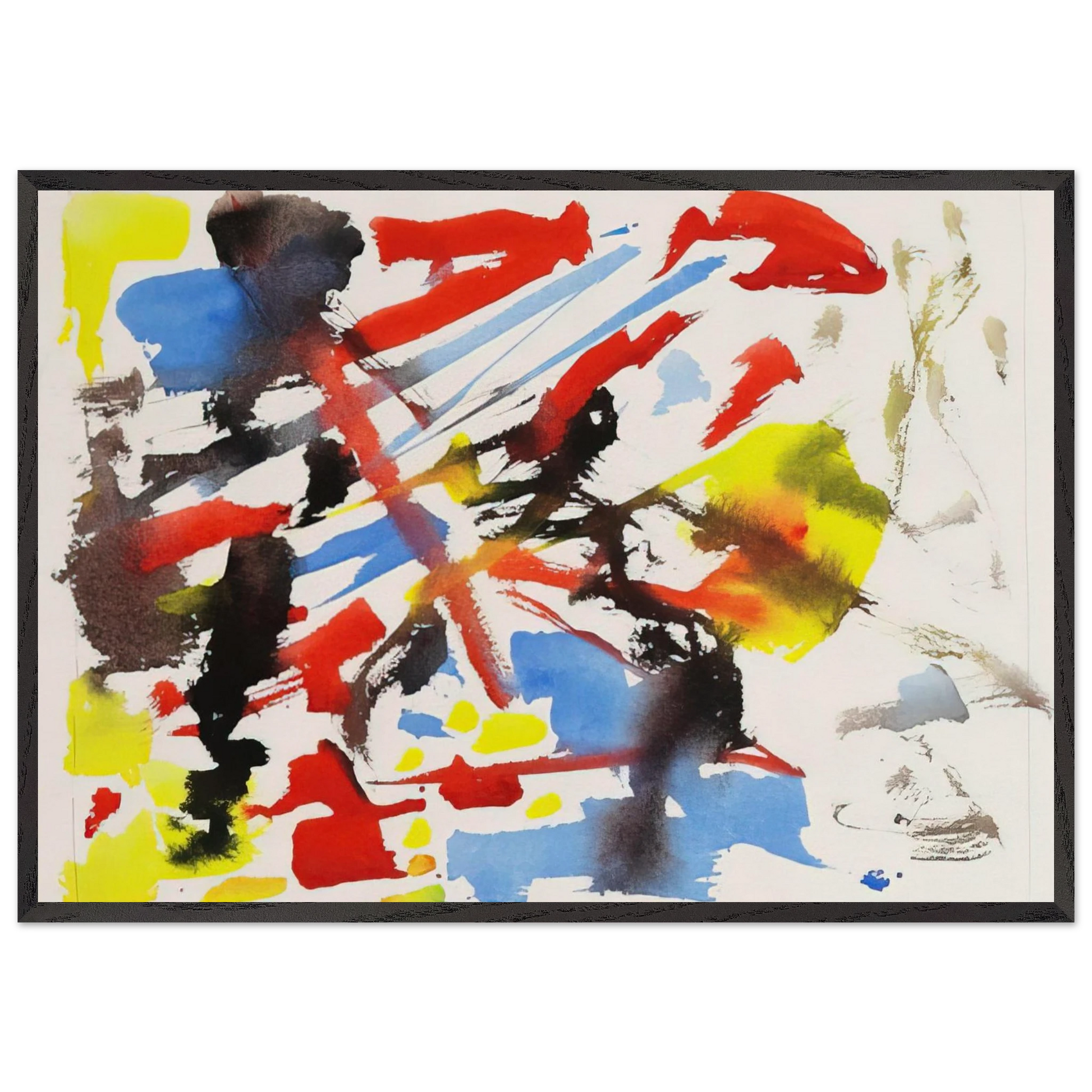 Farbspiele - 1952 - Ernst Wilhelm Nay Framed Art Print – Black Wooden Frame - Default Title - -Framed Art Print