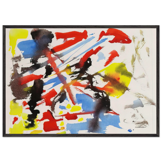 Farbspiele - 1952 - Ernst Wilhelm Nay Framed Art Print – Black Wooden Frame - Default Title - -Framed Art Print