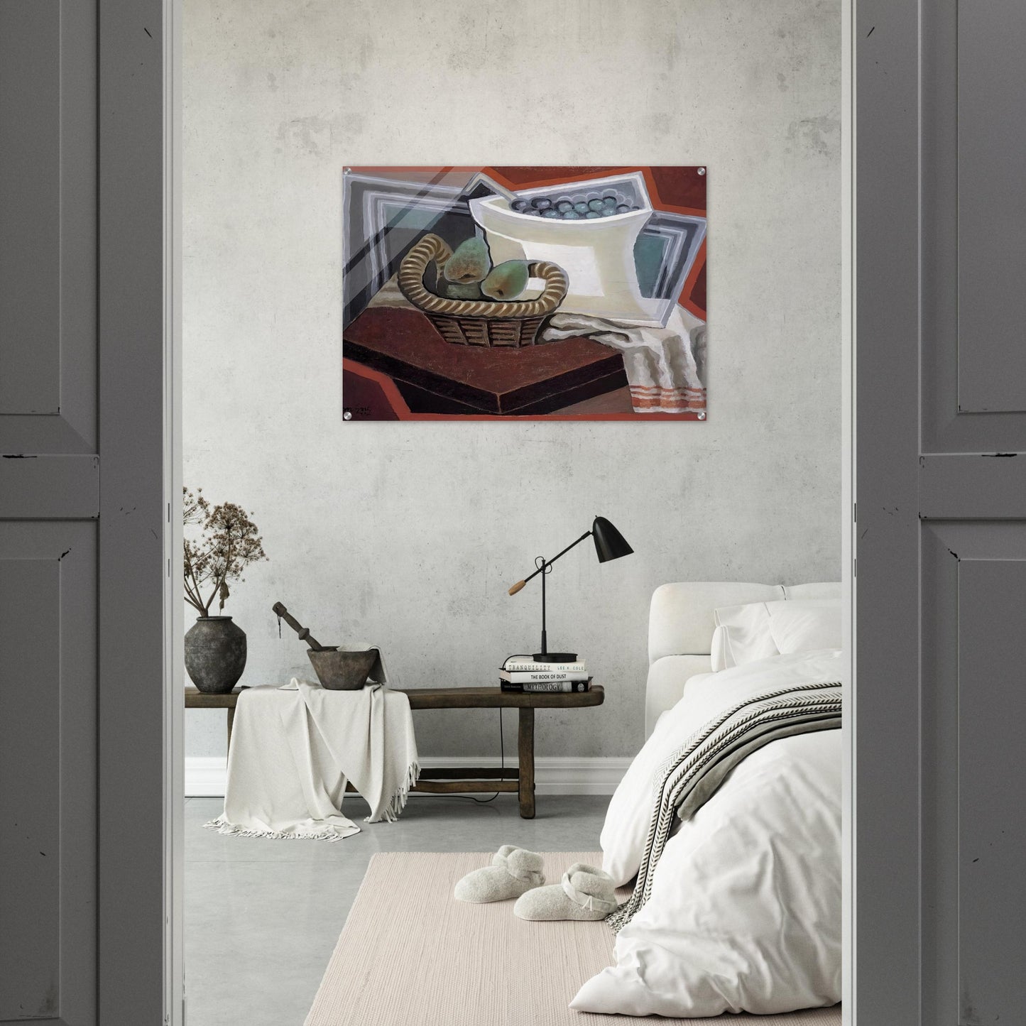 THE BASKET OF PEARS 1925 - Juan Gris Acrylic Print - 70x100 cm / 28x40″ inches | Juan Gris Wall Art | Juan Gris Prints