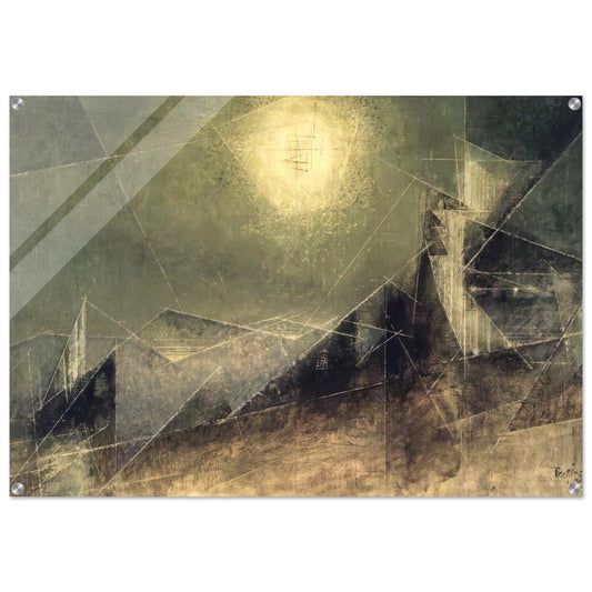 LUNAR WEB 1951 - Lyonel Feininger Acrylic Print - 70x100 cm / 28x40″ inches | Lyonel Feininger Wall Art | Lyonel Feininger Prints