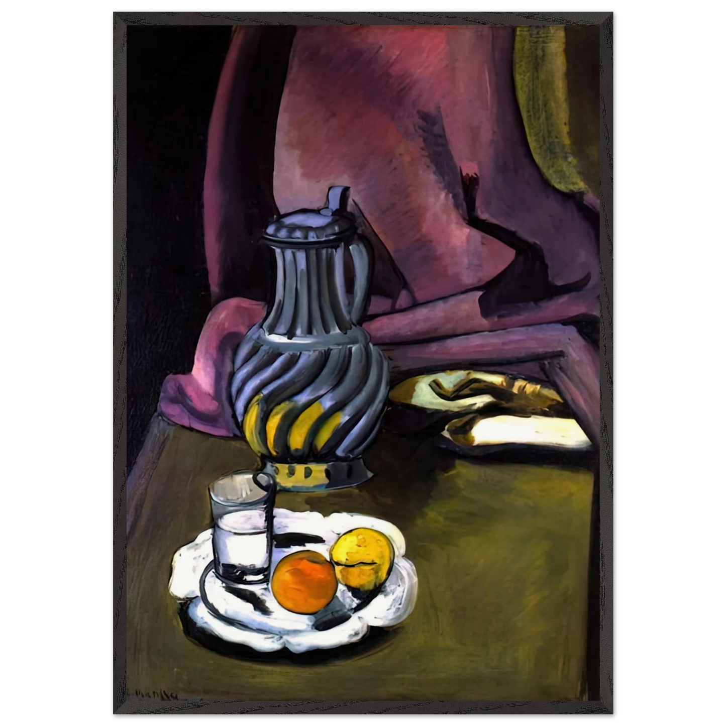 THE PEWTER JUG 1917 - Henri Matisse Framed Art Print – Black Wooden Frame - Default Title - -Framed Art Print