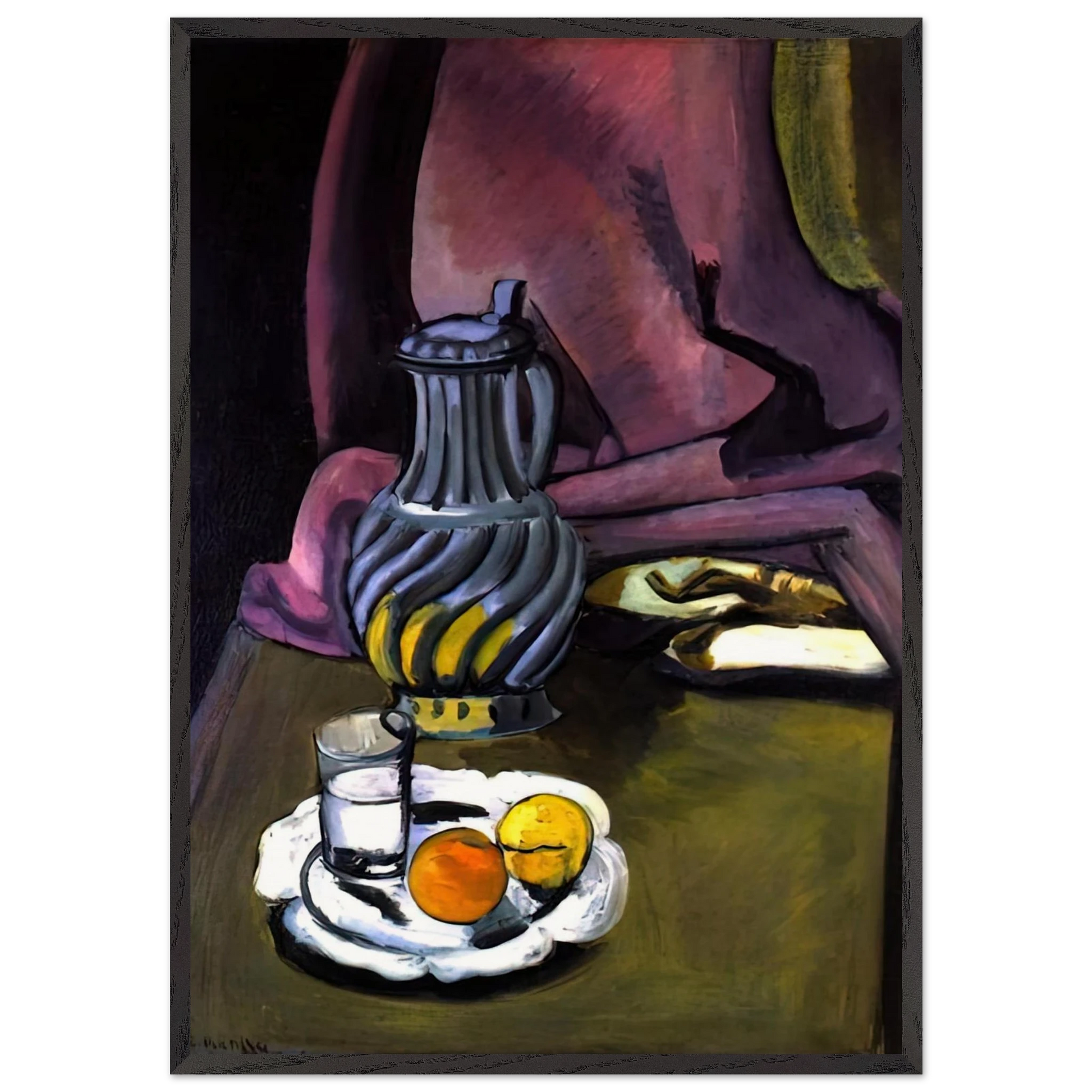 THE PEWTER JUG 1917 - Henri Matisse Framed Art Print – Black Wooden Frame - Default Title - -Framed Art Print