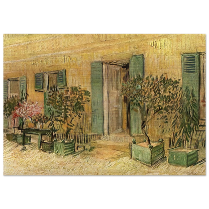 Exterior of a Restaurant at Asnieres - Vincent van Gogh Brushed Aluminum Print - 70x100 cm / 28x40 inches | Vincent van Gogh Aluminum Print | Vincent van Gogh Prints