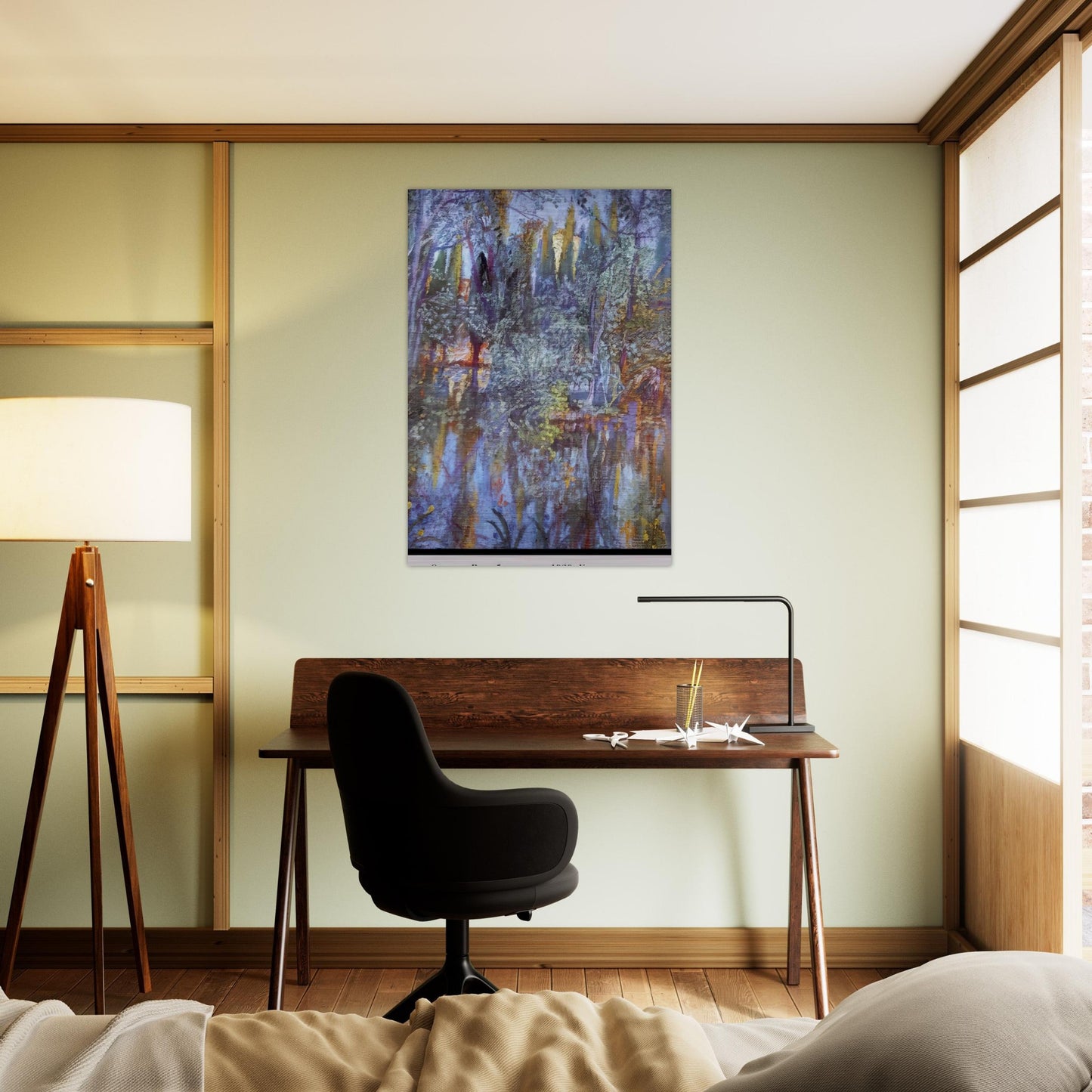 THE LAKE AT VILABERTRAN - Salvador Dali Brushed Aluminum Print - 70x100 cm / 28x40 inches | Salvador Dali Aluminum Print | Salvador Dali Prints