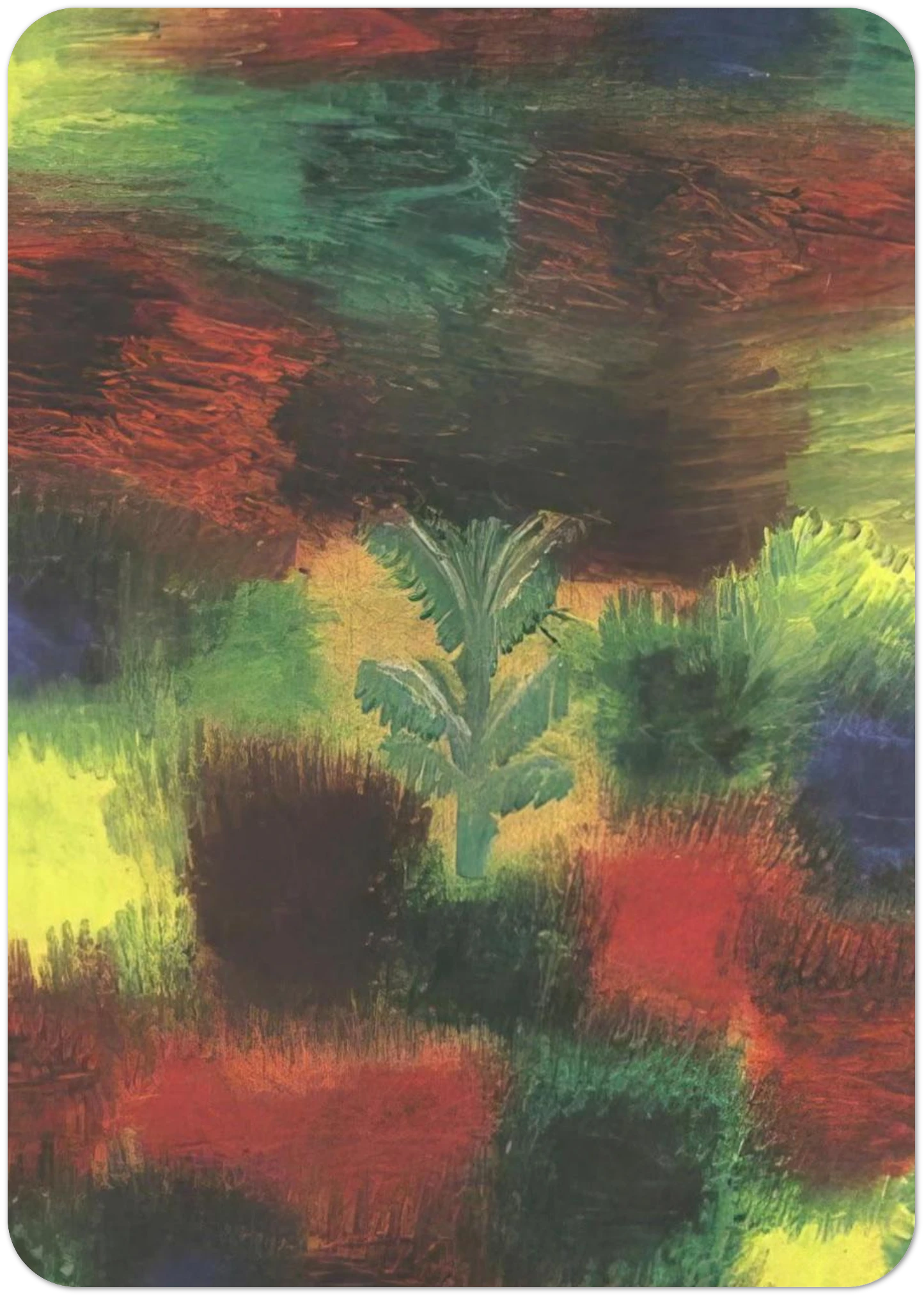 LITTLE TREE AMID SHRUBBERY 1919 By Paul Klee Pack of 10 Post Cards | Paul Klee Post Cards | A6 (10.5 x 14.8 cm) - 4.1 x 5.8 inches