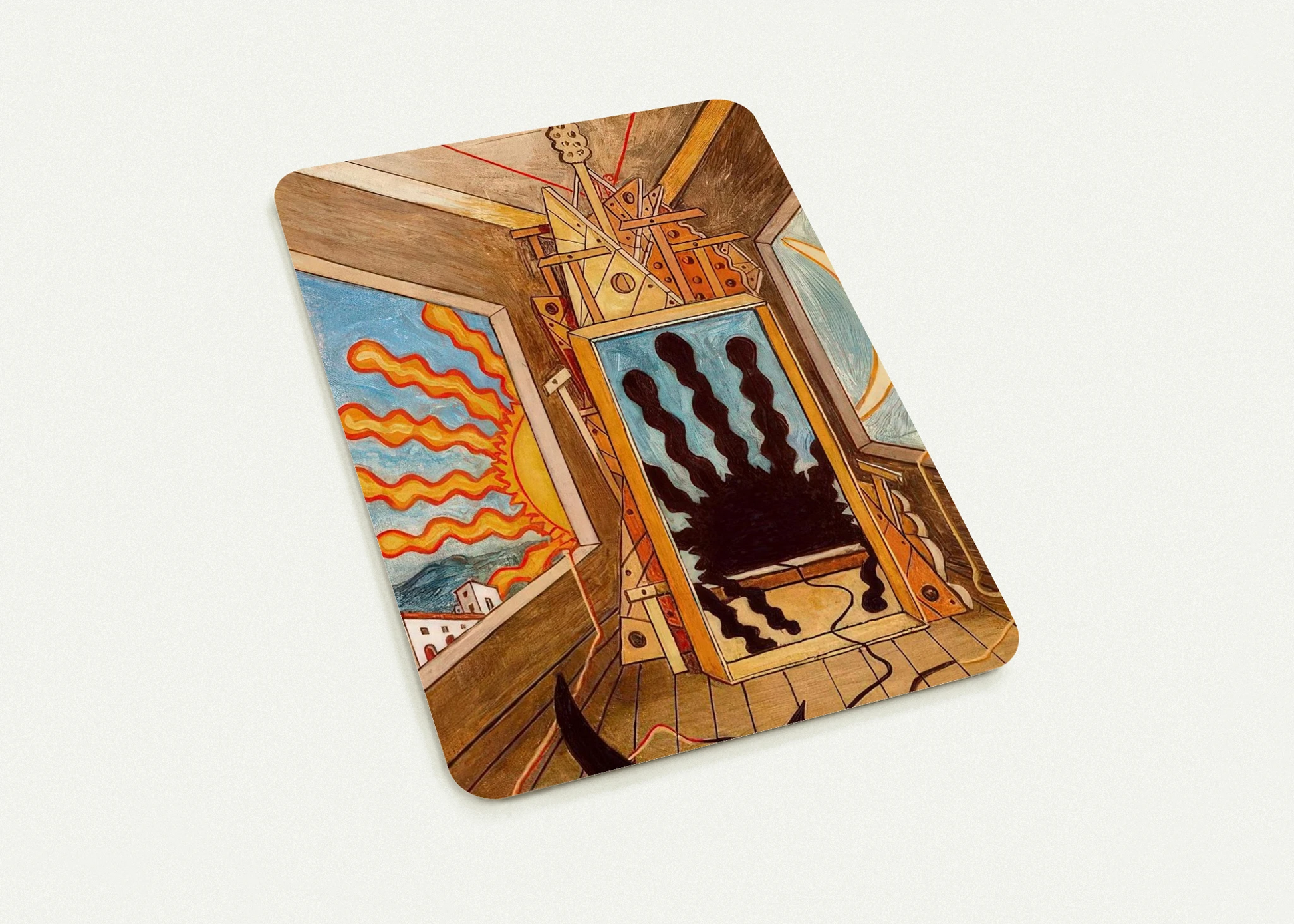 METAPHYSICAL INTERIOR WITH SUN WHICH DIES 1971 By Giorgio de Chirico Pack of 10 Post Cards | Giorgio de Chirico Post Cards | A6 (10.5 x 14.8 cm) - 4.1 x 5.8 inches