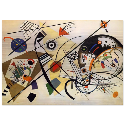 TRANSVERSE LINE 1923 - Wassily Kandinsky Brushed Aluminum Print - 70x100 cm / 28x40 inches | Wassily Kandinsky Aluminum Print | Wassily Kandinsky Prints