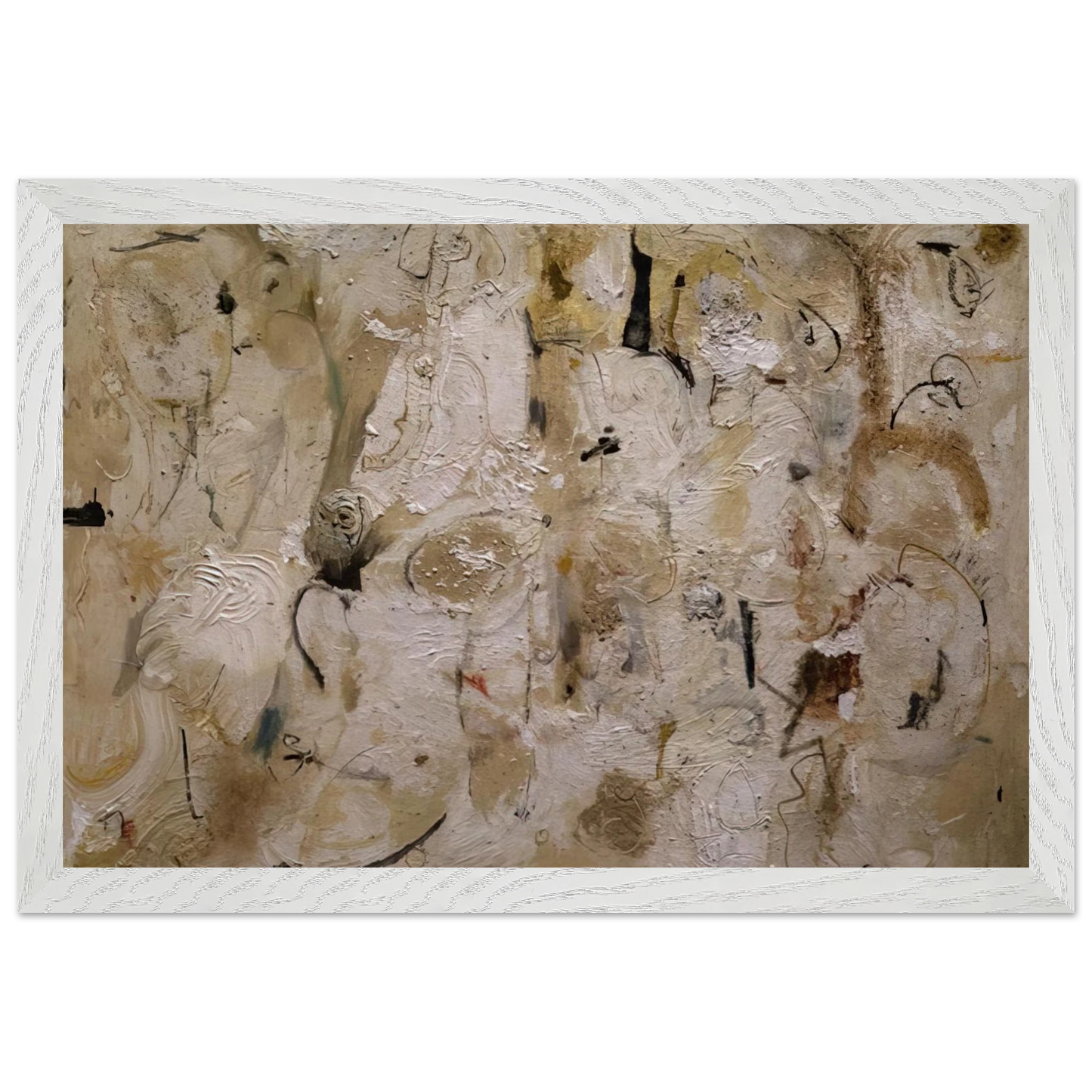 Helen Frankenthaler - Painted on 21st Street - 1951 Wall art - A3 (29.7 x 42  cm) - Premium Wooden Framed Poster With Fine Art Paper - Black frame
