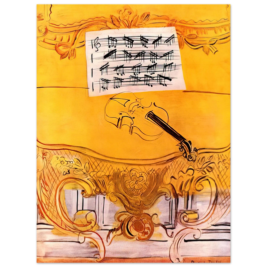 Raoul Dufy - THE YELLOW CONSOLE WITH A VIOLIN 1949 Fine Art Poster - Default Title