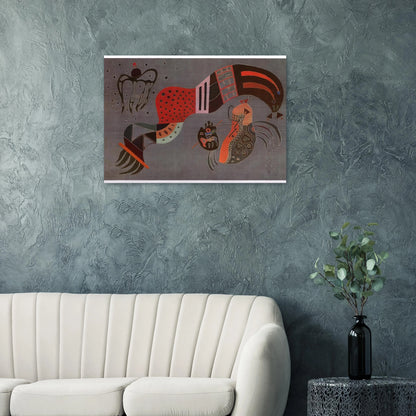 TEMPERED ELAN 1944 - Wassily Kandinsky Brushed Aluminum Print - 70x100 cm / 28x40 inches | Wassily Kandinsky Aluminum Print | Wassily Kandinsky Prints