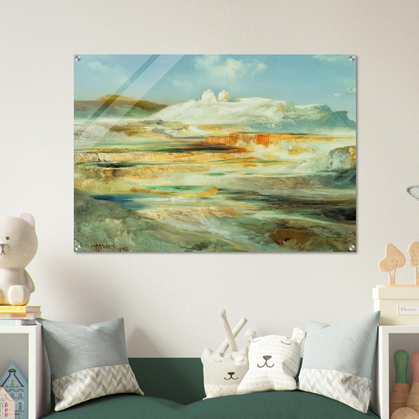 Jupiter Terrace Yellowstone - Thomas Moran Acrylic Print - 70x100 cm / 28x40″ inches | Thomas Moran Wall Art | Thomas Moran Prints