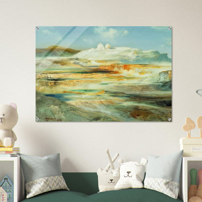 Jupiter Terrace Yellowstone - Thomas Moran Acrylic Print - 70x100 cm / 28x40″ inches | Thomas Moran Wall Art | Thomas Moran Prints