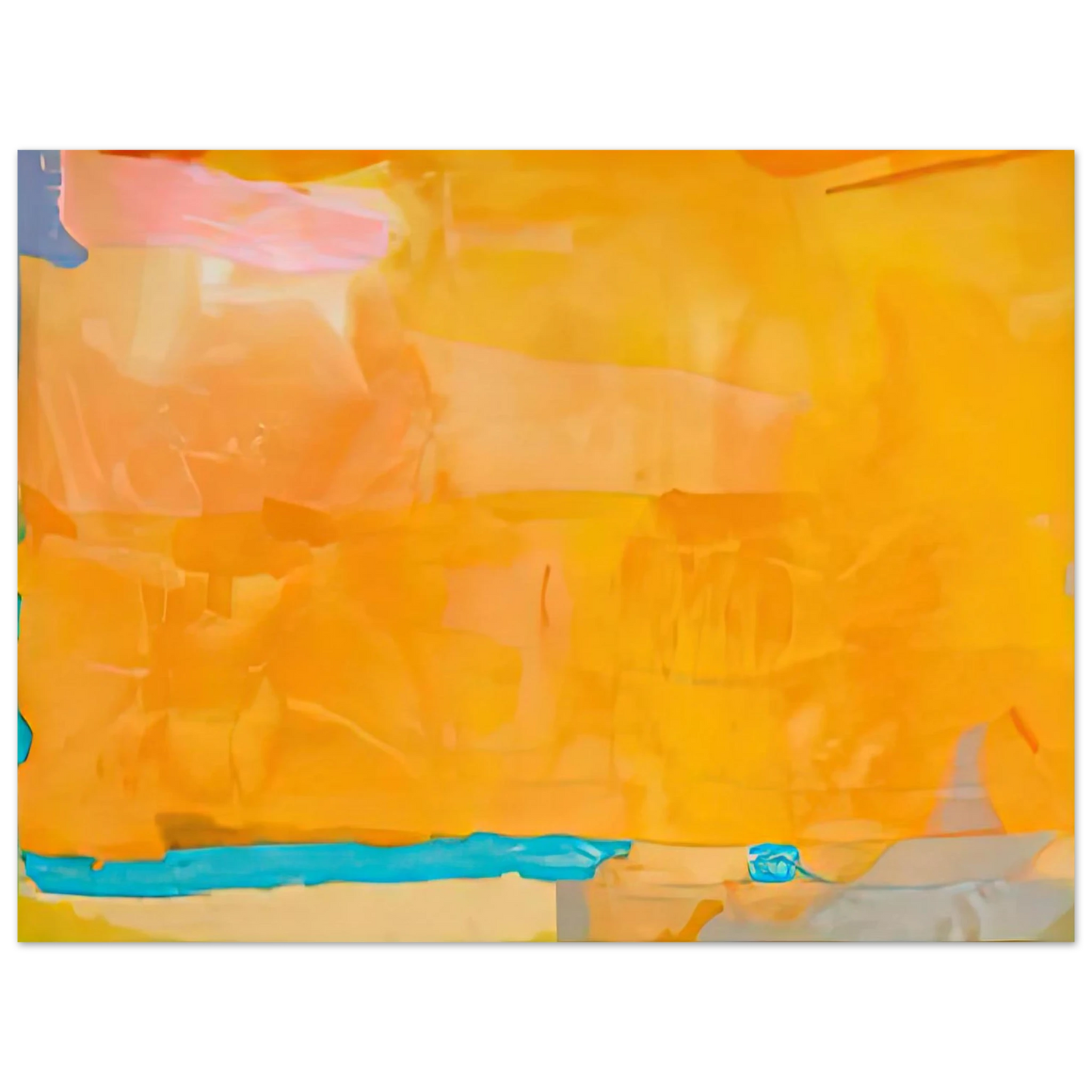 Helen Frankenthaler - Royal Fireworks, 1975- Wall Art - 21x29.7 cm / 8x12" - Premium Wooden Framed Poster With Fine Art Paper - Black frame