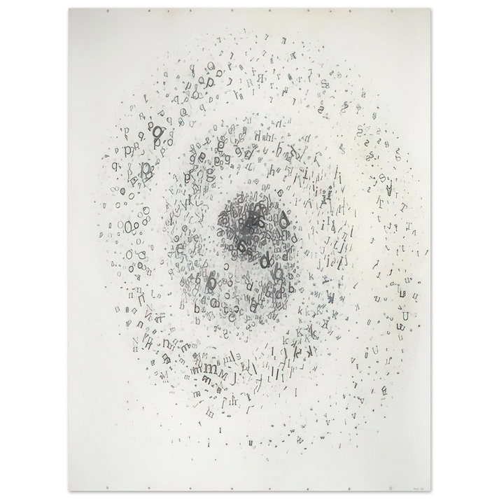 Mira Schendel - Untitled From the series Graphic Objects - 1972  75x100 cm / 30x40inches Fine Art Poster