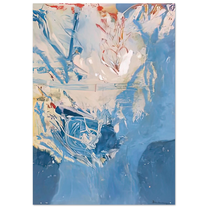 Helen Frankenthaler - Blue Territory, 1955- Wall Art - 60x80 cm / 24x32 inches - Fine Art Poster-canvas - -