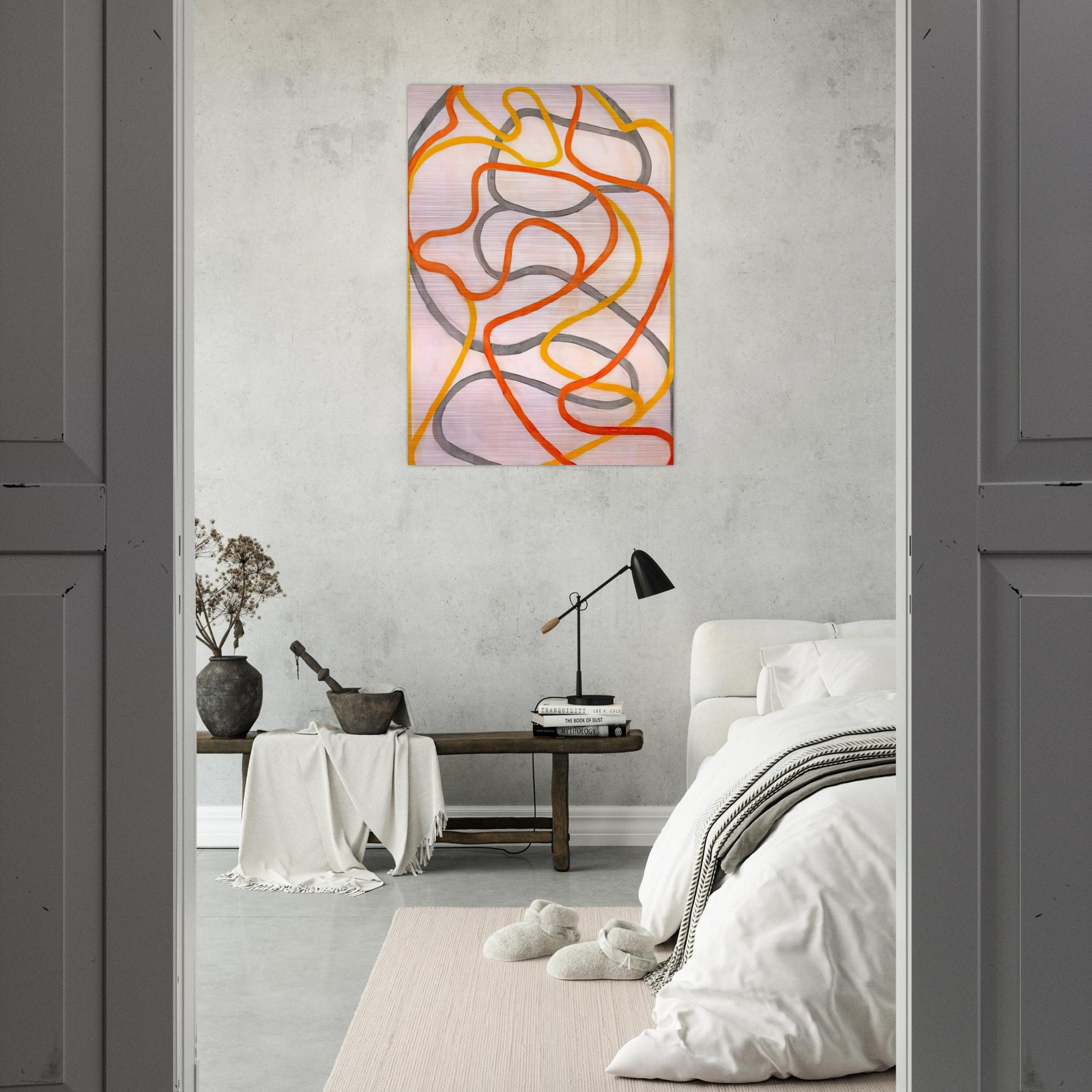 Attendant 5 - 1999 - Brice Marden Brushed Aluminum Print - 70x100 cm / 28x40 inches | Brice Marden Aluminum Print | Brice Marden Prints
