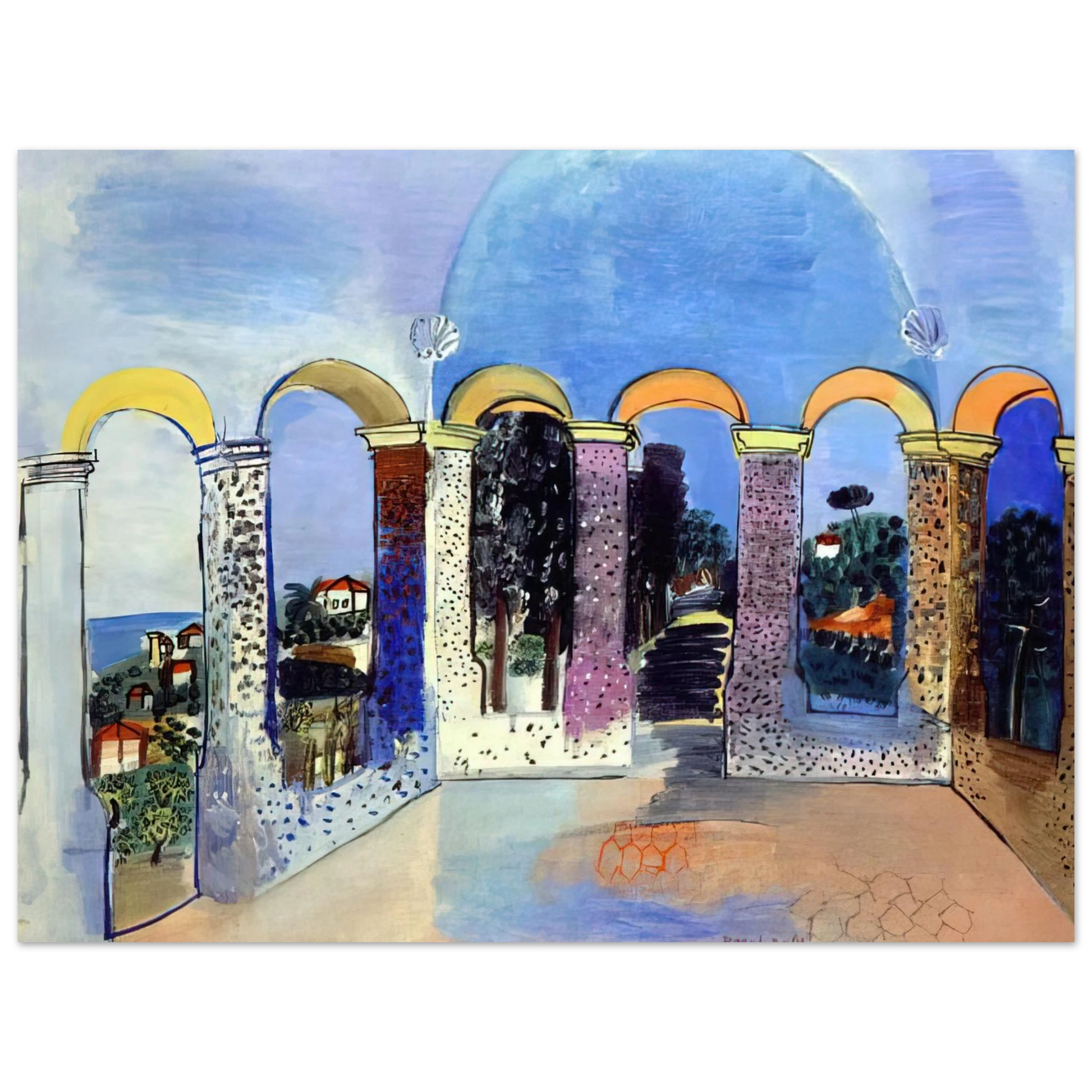 Raoul Dufy - ARCADES AT VALLAURIS 1927 Fine Art Poster - Default Title
