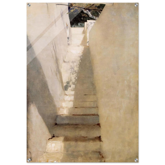Staircase in Capri - John Singer Sargent Acrylic Print - 70x100 cm / 28x40″ inches