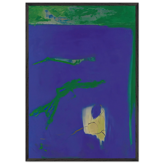 AZUL 1994 - Esteban Vicente Framed Art Print – Black Wooden Frame - Default Title - -Framed Art Print