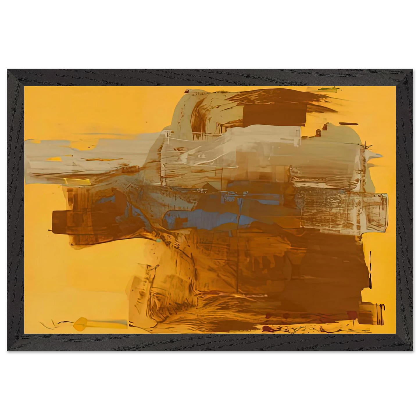 Helen Frankenthaler - Mineral Kingdom, 1976- Wall Art - 30x40 cm / 12x16 inches - Premium Wooden Framed Poster With Fine Art Paper - Black frame