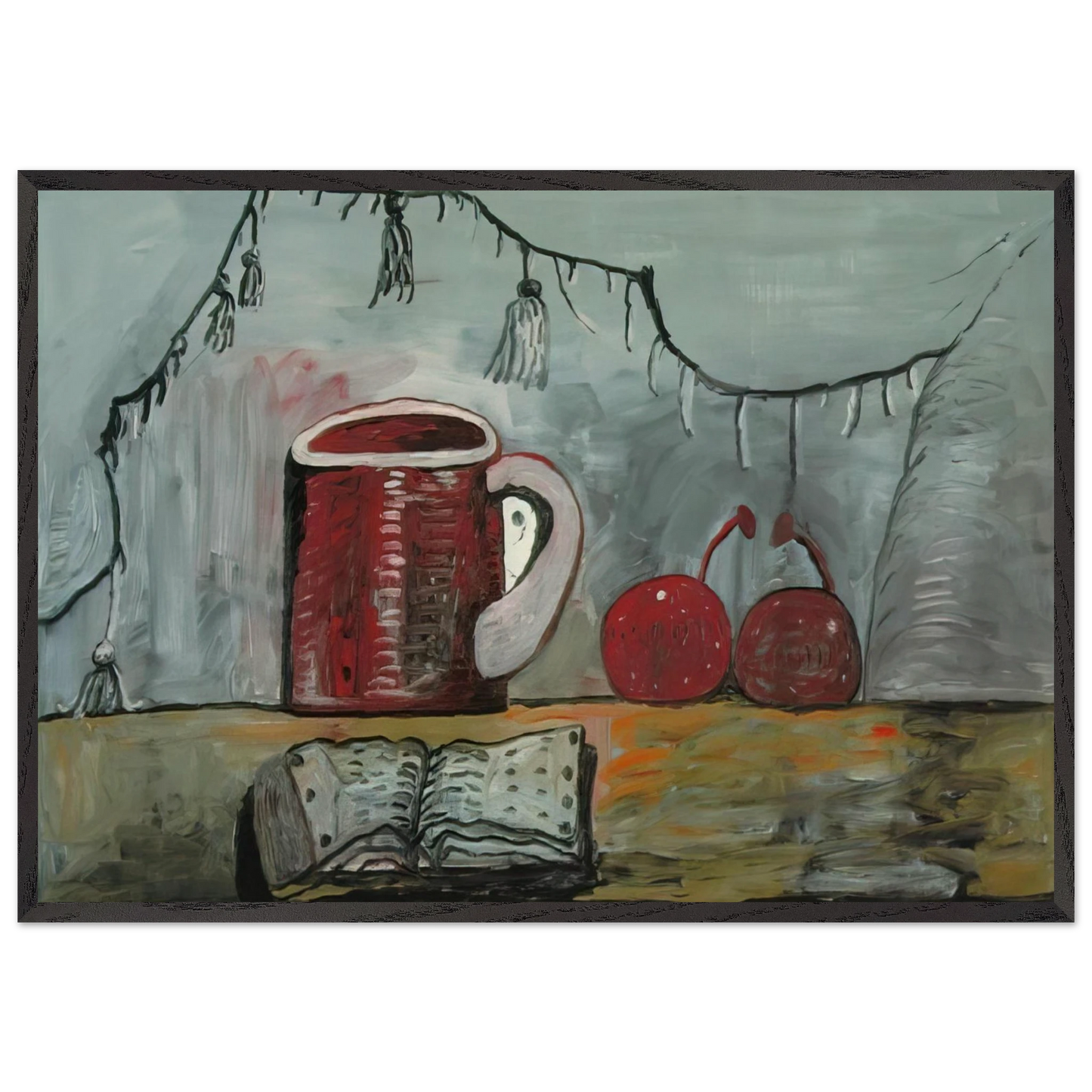 Wall artCURTAIN - Philip Guston Framed Art Print – Black Wooden Frame - Default Title - -Framed Art Print