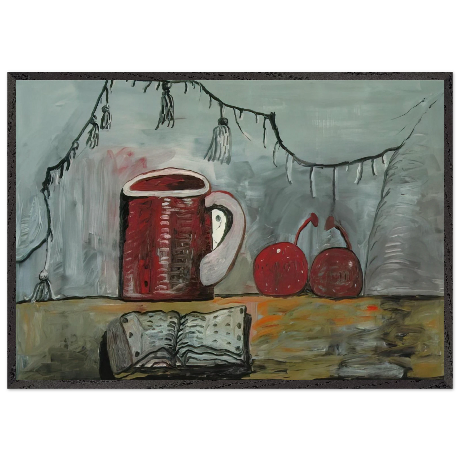 Wall artCURTAIN - Philip Guston Framed Art Print – Black Wooden Frame - Default Title - -Framed Art Print