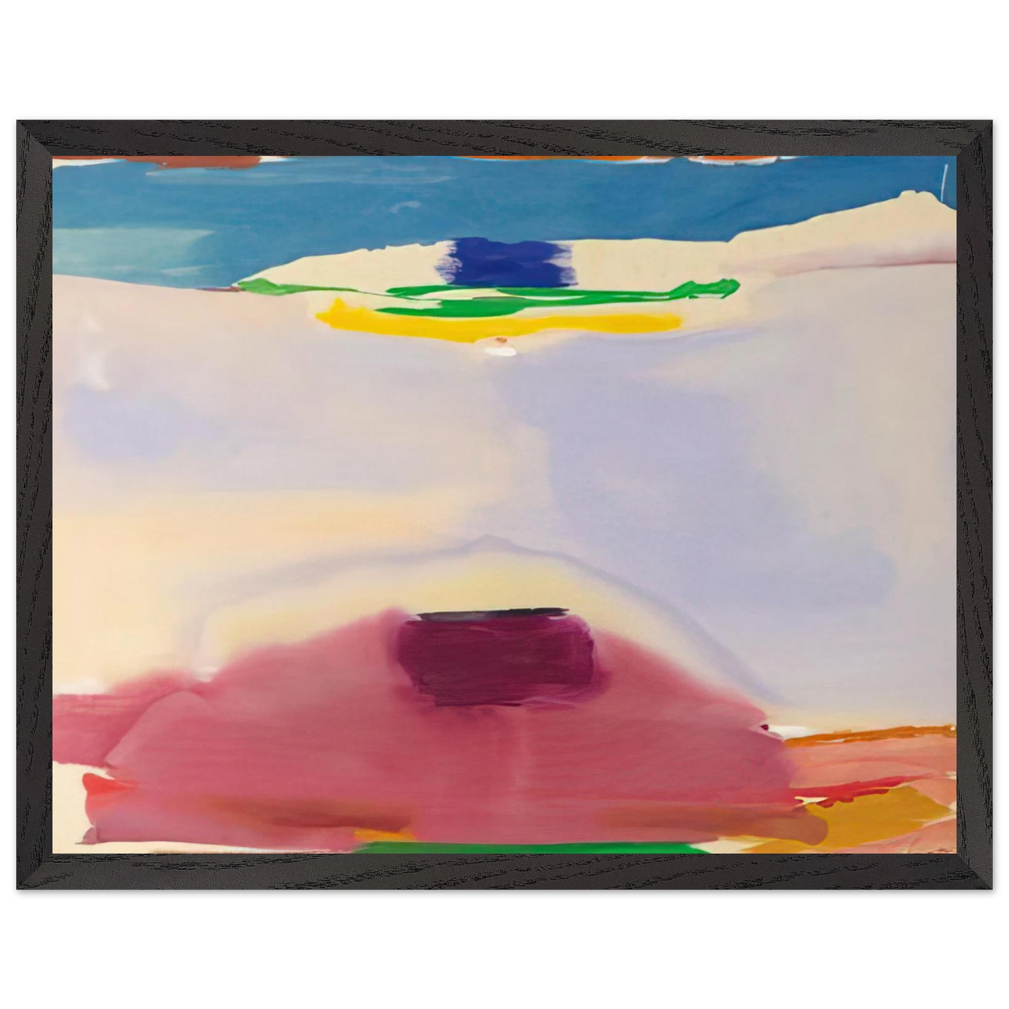 Helen Frankenthaler - Leveling - 1973 Wall art - 50x70 cm / 20x28 inches - Premium Wooden Framed Poster With Fine Art Paper - White frame