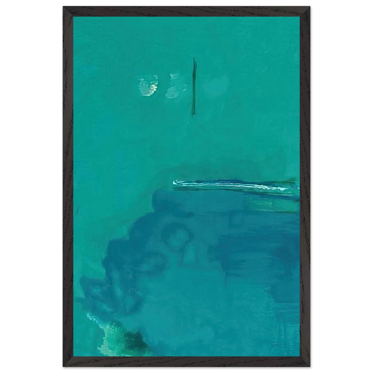 Helen Frankenthaler - Contentment Island - 2004 Wall art - 30x40 cm / 12x16 inches - Premium Wooden Framed Poster With Fine Art Paper - Black frame