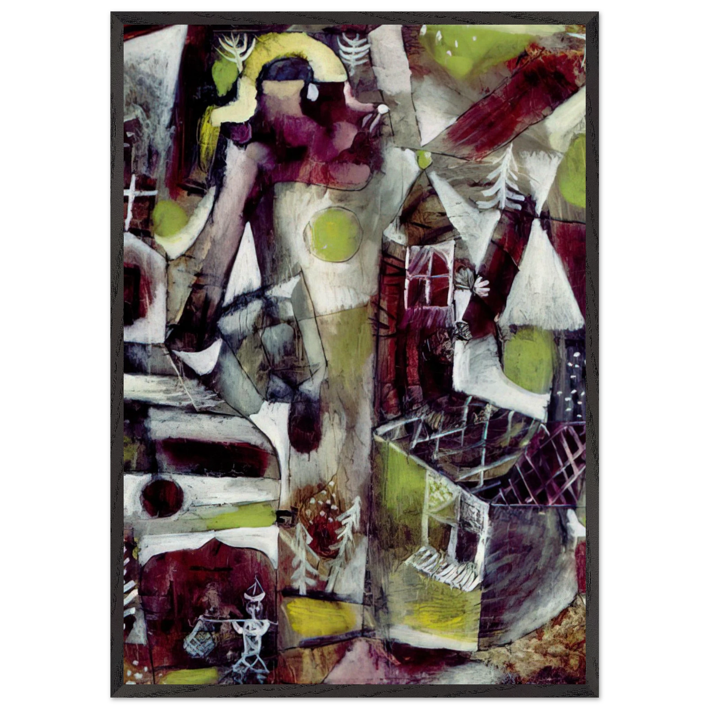 SWAMP LEGEND 1919 - Paul Klee Framed Art Print – Black Wooden Frame - Default Title - -Framed Art Print