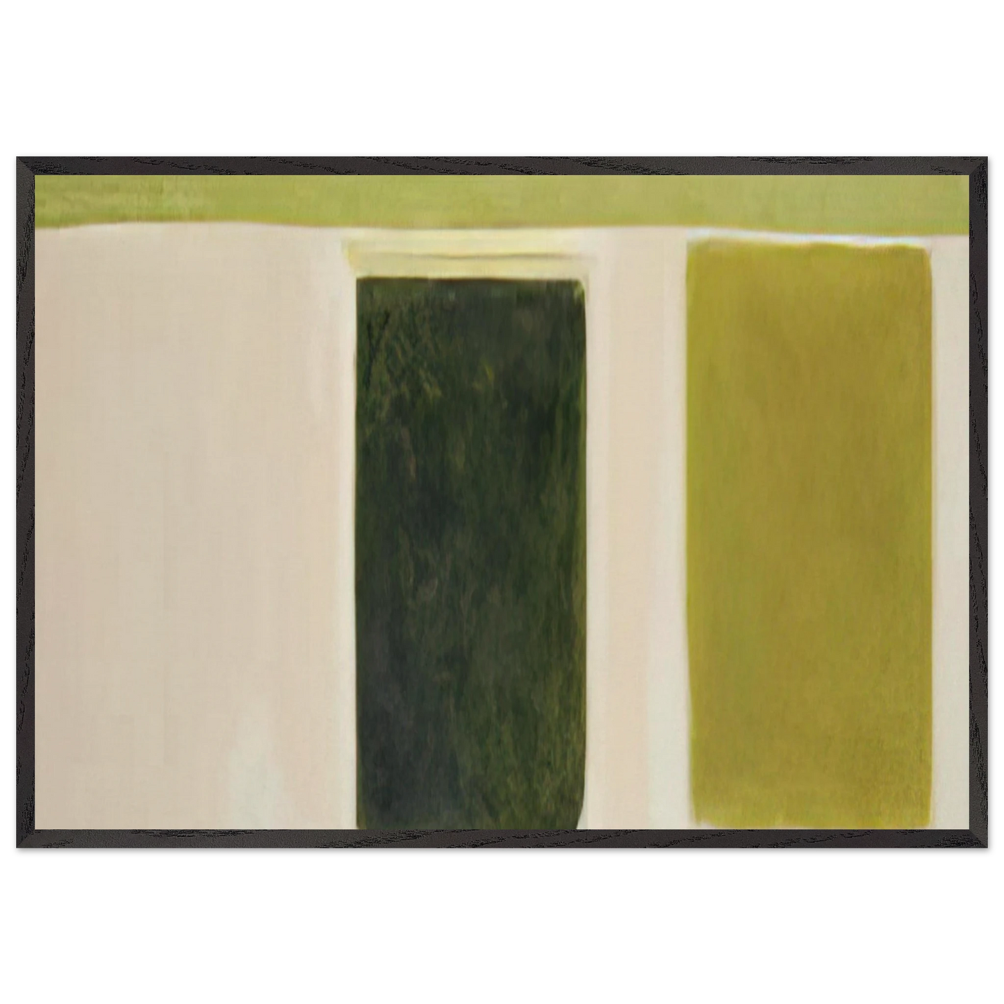 Double Green Sun-Box - 1967 - Theodoros Stamos Framed Art Print – Black Wooden Frame - Default Title - -Framed Art Print