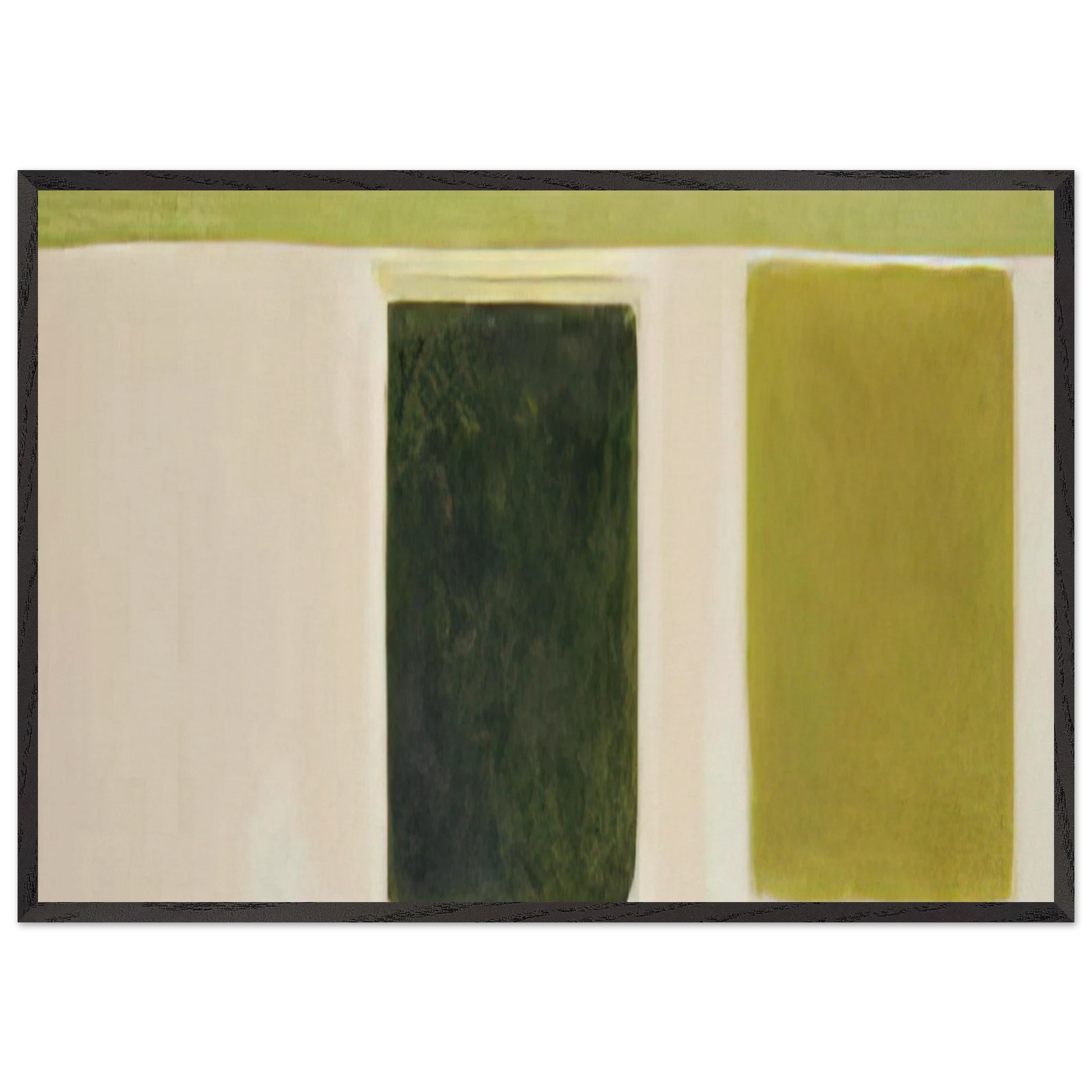 Double Green Sun-Box - 1967 - Theodoros Stamos Framed Art Print – Black Wooden Frame - Default Title - -Framed Art Print