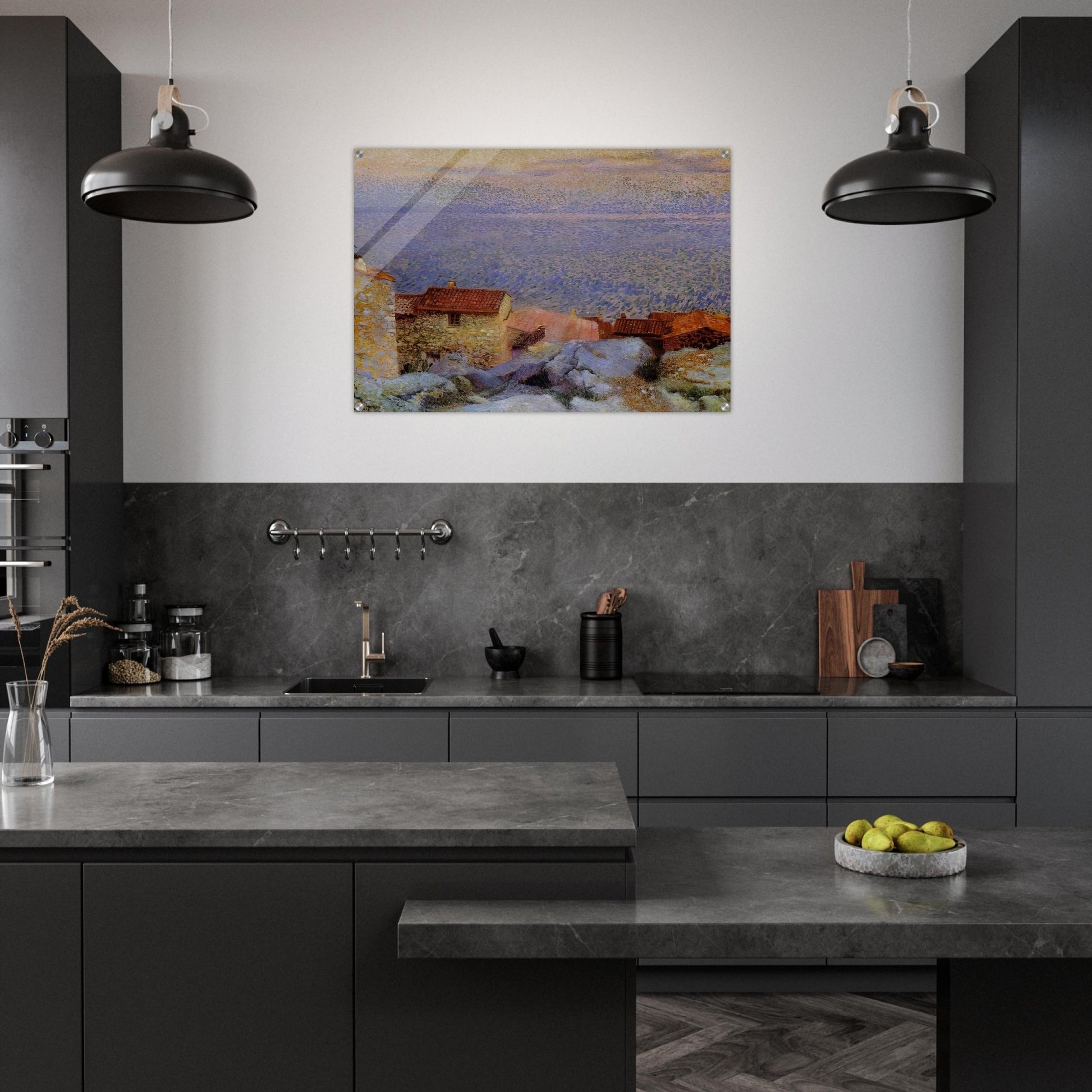 Coastal Landscape - Henri-Edmond Cross Acrylic Print - 70x100 cm / 28x40″ inches