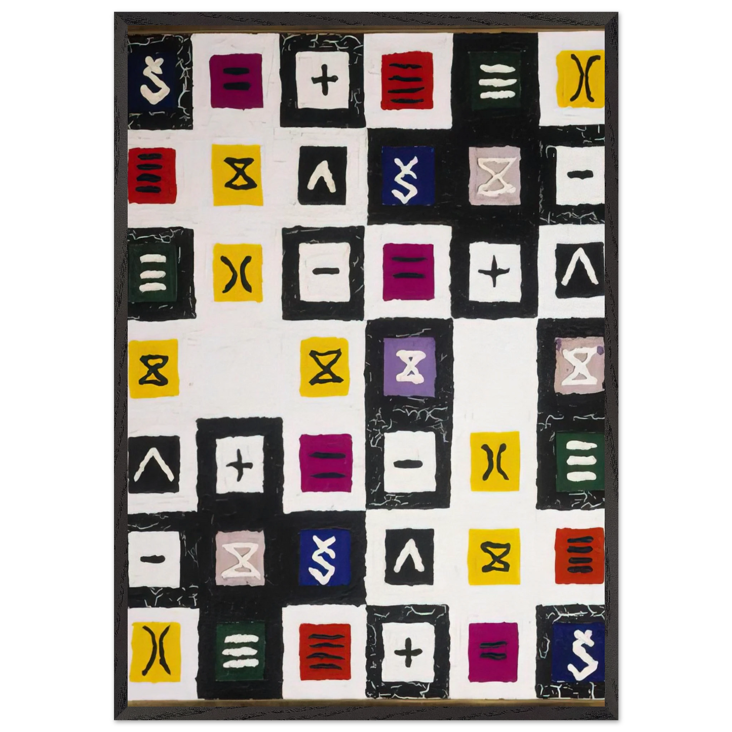 The Great Mystery II - 1960 - Alfred Jensen Framed Art Print – Black Wooden Frame - Default Title - -Framed Art Print