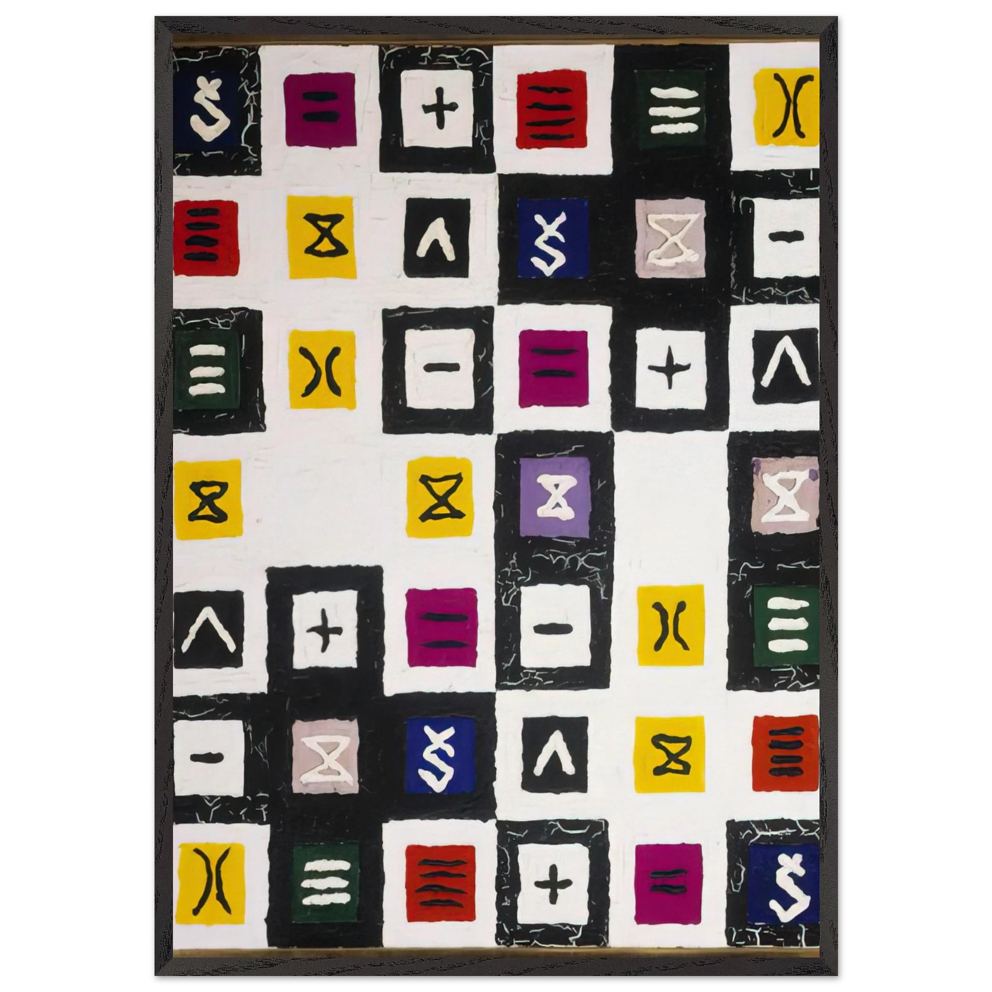 The Great Mystery II - 1960 - Alfred Jensen Framed Art Print – Black Wooden Frame - Default Title - -Framed Art Print